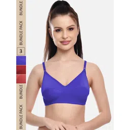 FIMS Pack of 3 Blue & Pink Bra-picture-41