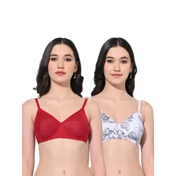 FIMS Red & White Printed Bras - Pack Of 2-picture-34