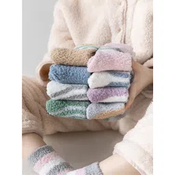 FIMS Unisex Pack Of 8 Striped Calf Length Winter Assorted Socks-picture-12