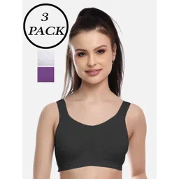 FIMS Women Black and purple and white Bra-picture-11