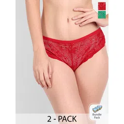 FIMS Women Pack Of 2 Floral Lace Bikini Briefs-picture-18