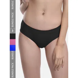 FIMS Women Pack Of 3 Mid Rise Seamless Hipster Briefs-picture-18