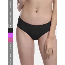 FIMS Women Pack Of 3 Mid Rise Seamless Hipster Briefs-picture-19