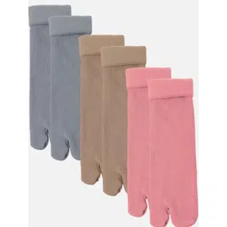 FIMS Women Pack Of 3 Striped Calf Length Socks-picture-12