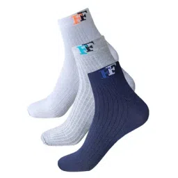 Men Pack of 3 Logo Print Ankle-Length Socks-image-5
