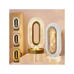 FINARO White Textured Acrylic Contemporary Cylindrical Shaped Table Lamp-picture-19