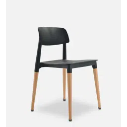 Bella Plastic Cafe Chair in Black Colour-image-44
