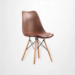 Finch Fox Eames Replica Nordan DSW Stylish Modern Furniture Plastic Chairs with Cushion Brown Colour-image-4