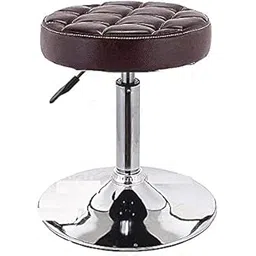 Finch Fox Revolving Stool for Home, Office, Shop, Medical, Doctor, Warehouse, Bar Chair, Music Room, Bedroom, Dressing Table - Faux Leather, 38-46 Cm, Multicolor (Chocolate)-image-8