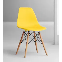 Lisa Plastic Iconic Chairs in Yellow Colour Set Of 4-image-41