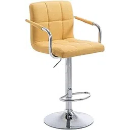 Finch Fox Modern Revolving Swivel Height Adjustable Fabric Counter Bar Stool Chair for Restaurant/Kitchen/Home/Lounge Salon (Yellow)-picture-27