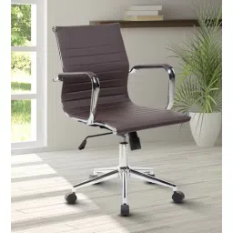 New Sleek Line Leatherette Executive Chairs in Brown Colour-image-31