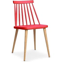Finch Fox Scandinavian Chairs Trouville Rouge Stylish Modern Furniture Plastic Chairs (Red Color)-image-19