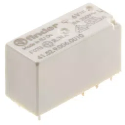 Finder PCB Mount Power Relay 6 V DC Coil 8 A Switching Current DPDT, 41.52.9.006.0010-image-14