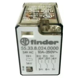 FINDER RELAY, 3PDT, 250VAC, 10A, 55.33.8.024.0000-picture-17
