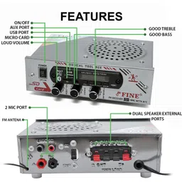 fine IPL 30 WATT PMPO AMPLIFIER Multimedia Player (Silver) 30 W AV Power Amplifier image 2