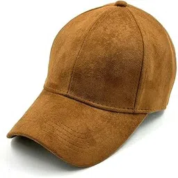 fine sports Suede caps for Mens and Womens,Unisex Leather Caps for Boys Adjustable Buckle (Brown)-picture-25