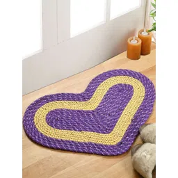 FINE TEX WORLD Purple & Yellow Heart-Shaped Soft & Thick Anti-Skid Doormat-picture-20
