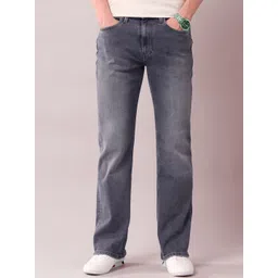 fineblu Men Classic Straight Fit High-Rise Light Fade Stretchable Jeans-picture-6