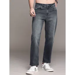 fineblu Men Straight Fit Low Distress Light Fade Stretchable Jeans-picture-46