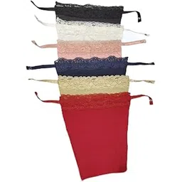 finesse miracle cami Finesse Miracle Cotton Clip-on Mock Camisole, Deep Neck Cleavage Cover, Set of 6 Colours, One Size-picture-40