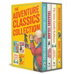 fingerprint The Adventure Daniel Defoe, Robert Louis Stevenson, Jonathan Swift, Johann David Wyss Classics Collection (Set of 4 Books) Reading & Learning Books Pack of 4 Books - English-picture-11