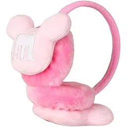 finix Women's and Girl's Plush Mickey Minnie Mouse Adjustable Winter EarMuffs Warmers for Outdoor Protection (Light Pink)-(Pack of 01)-picture-44