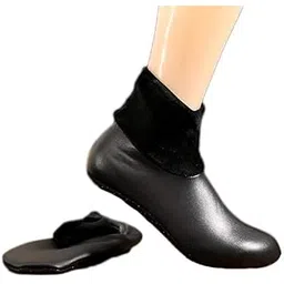 fio fashionio 1 Pair Carpet Socks Thermal Cold Resistant Faux Leather Simpl Universal Winter Slipper for Mens & Womens-picture-43