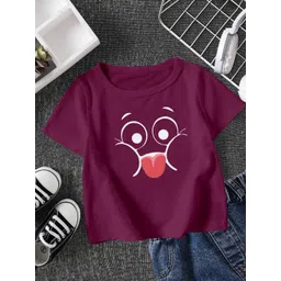 FIONAA TRENDZ Kids Maroon Tshirts-picture-22