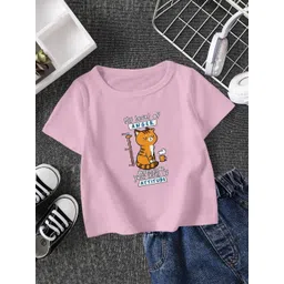 FIONAA TRENDZ Kids-Unisex Pink Cotton Tshirts-picture-10