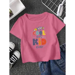FIONAA TRENDZ Kids-Unisex Pink Cotton Tshirts-picture-42