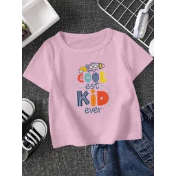 FIONAA TRENDZ Kids-Unisex Pink Cotton Tshirts-picture-10