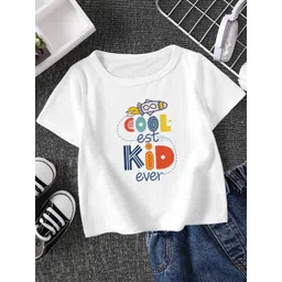 FIONAA TRENDZ Kids-Unisex White Cotton Tshirts-picture-18