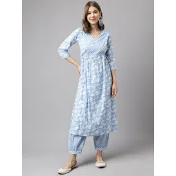 FIORRA Floral Printed Pure Cotton Kurta with Salwar-picture-38