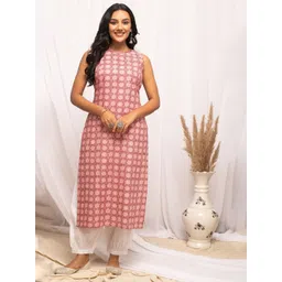 FIORRA Floral Printed Pure Cotton Straight Kurta-picture-13