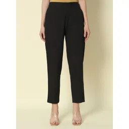 FIORRA Women Mid-Rise Relaxed Regular Trousers-picture-16