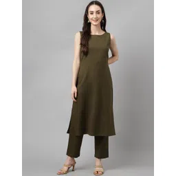 FIORRA Women Sleeveless Kurta with Trousers-picture-31