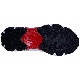 FIRE FLY Men All Rounder Shoe for Cricket Sports Outdoor with Rubber Sole Light Weight in PU (Blue/Red) (10, Red)-image-8