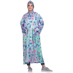 firmed string Floral Print, Solid Women Raincoat-picture-33