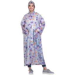 firmed string Floral Print, Solid Women Raincoat-picture-17