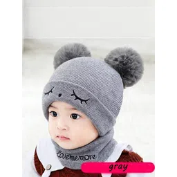 FIRMED STRING Unisex Kids Woollen Beanie-picture-17