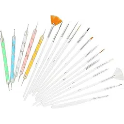 First Beauty 20 Pcs Nail Art Brushes Nail Art Design Painting and Drawing UV Polish Brush Tool Kit, Dotting Tool, Acrylic Nail Art Design Painting Tool Pen Polish Nail Brush Set-picture-50