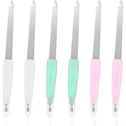 FIRST BEAUTY In 1 Nail Filer With Cuticle Remover, Manicure Tool - Designed To Achieve Strong, Elegant And Healthy Nails, Durable Stainless Steel, Manicure Pedicure Nail File Tool Cuticle Trimmer Cutter Remover For Women (Colour May Vary) Pack Of 6-image-28