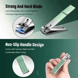 FIRST BEAUTY Nail Clipper Set, 35-Piece Manicure and Pedicure Professional Kit Nail Clipper Set with Portable Storage Case for Women & Men (Green) image 3