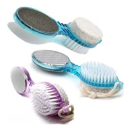 First Front 4 in 1 Foot Pedicure Brush, foot Cleaner Tool (Multicolor), Pack of 3 image 1