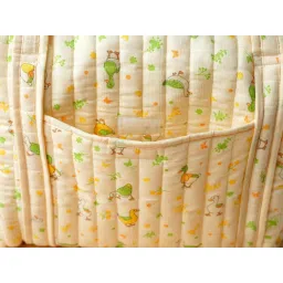 FIRST IN Muslin Diaper Bag for Moms | 40×28×14 cm Spacious Baby Essentials Bag | Eco-Friendly Lightweight Travel Diaper Organizer image 3