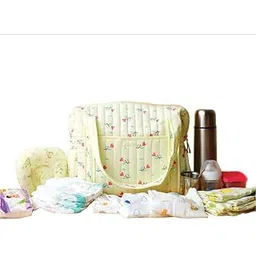 FIRST IN Muslin Diaper Bag for Moms | 40×28×14 cm Spacious Baby Essentials Bag | Eco-Friendly Lightweight Travel Diaper Organizer-picture-11