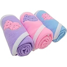 First Kick Baby Blankets New Born Pack of Hooded Wrappers Cum Wrap Towel Pack of 3 (Fleece & Polyester, skin friendly, Pink, Blue, Purple)-picture-22