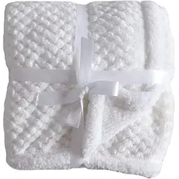 First Kick New Born Super Soft Baby Blanket Wrapper Sheet Cum Baby Blanket for Baby Boys, Baby Girls, Babies (100cm x 80cm, Bleach White, Fleece, lightweight)-picture-10