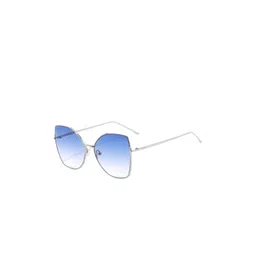 First Lens Unisex Blue Lens & Silver-Toned Square Sunglasses C10377-picture-15